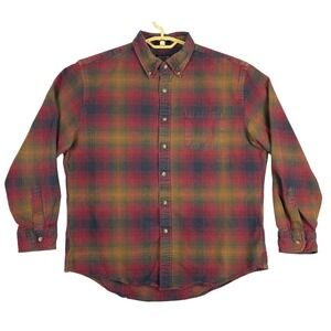 Pendleton Mason Plaid Flannel Shirt Mens XL Button Up Long Sleeve 100 Cotton